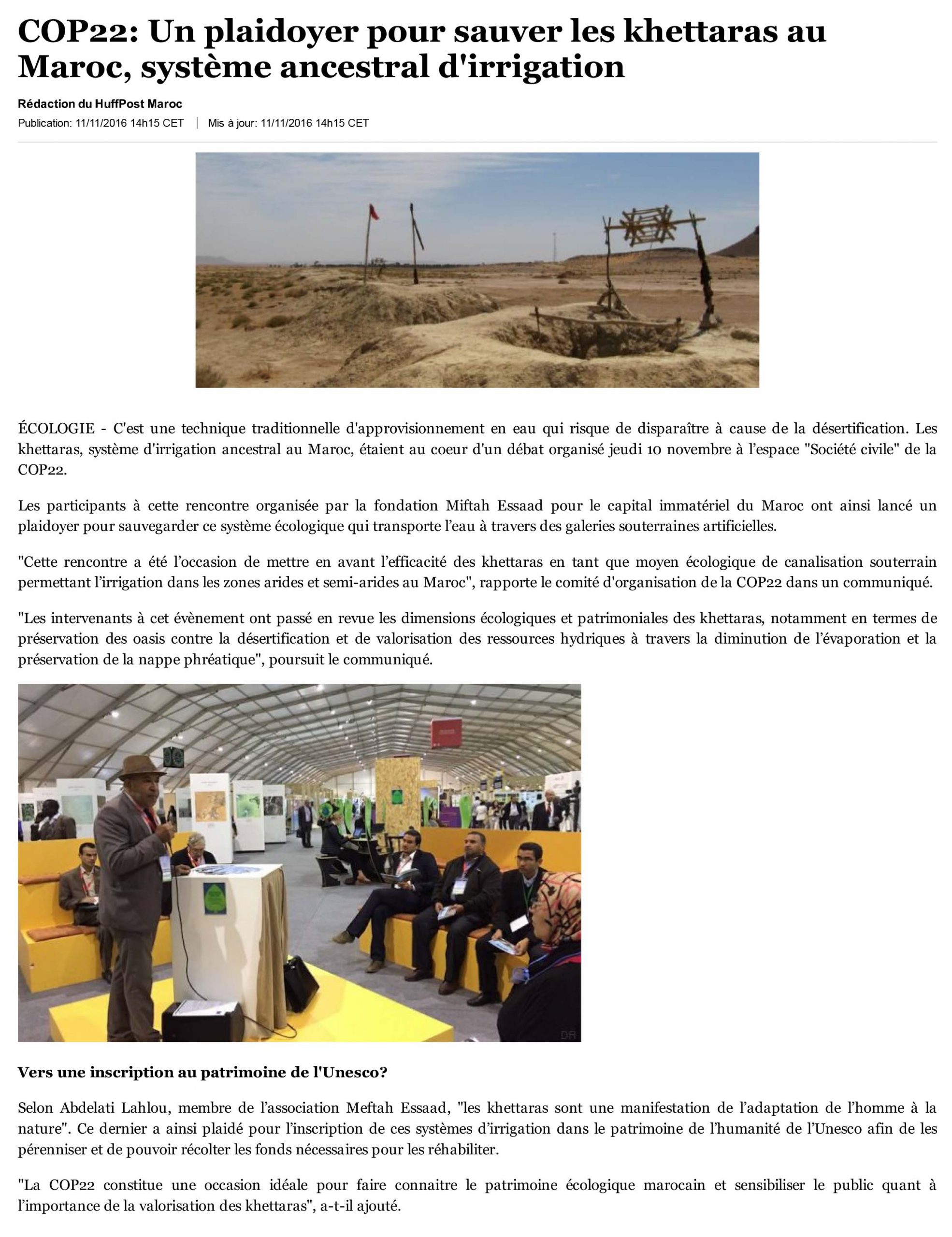 [:fr](COP22: Un plaidoyer pour sauver les khe... Maroc, syst350me an[:]
